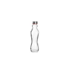 Botella De Vidrio Lazo De 500 Ml Y Tapa Acero Inox Ibili